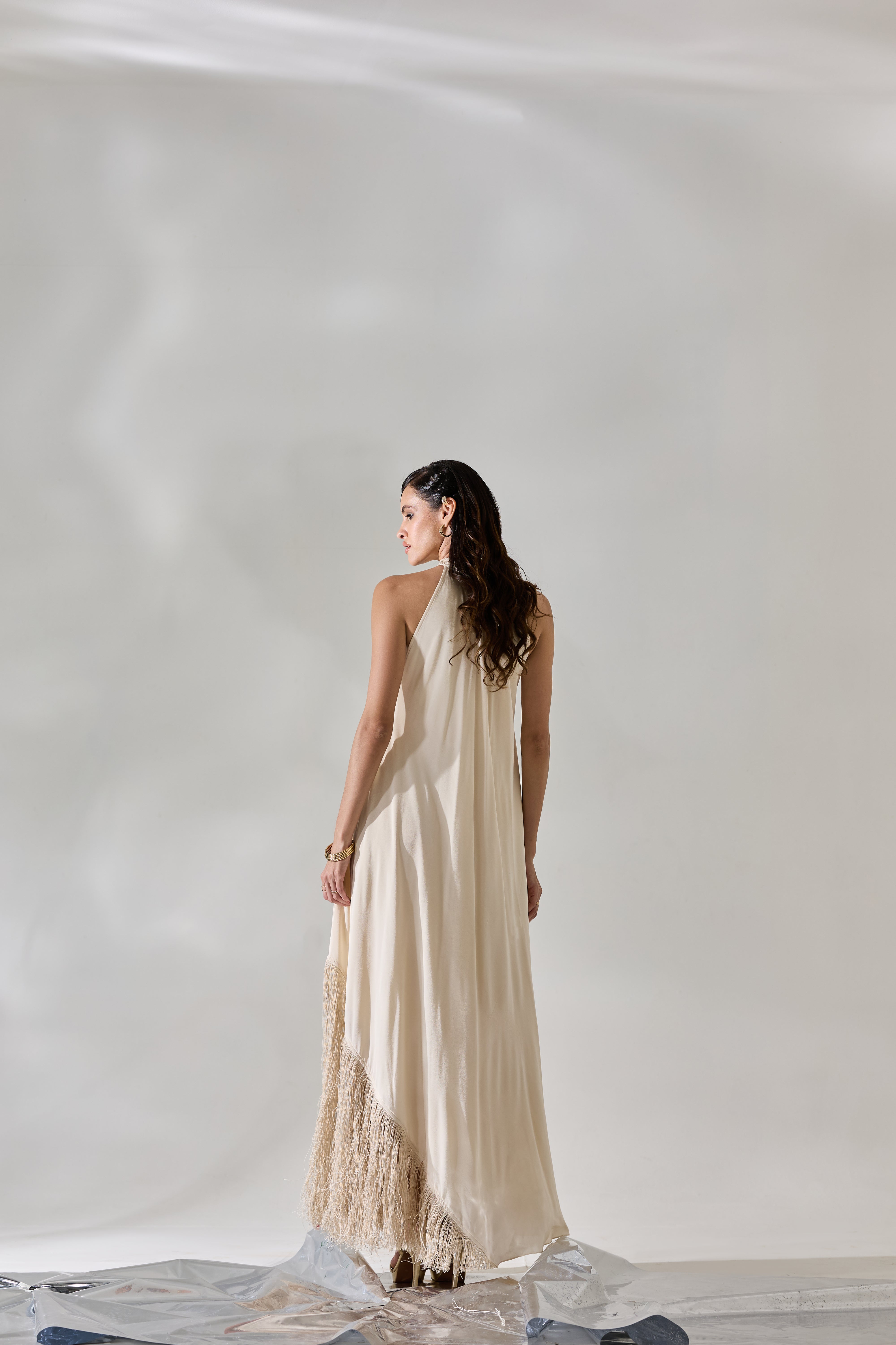 Ivory Fringe Dress - Dress
