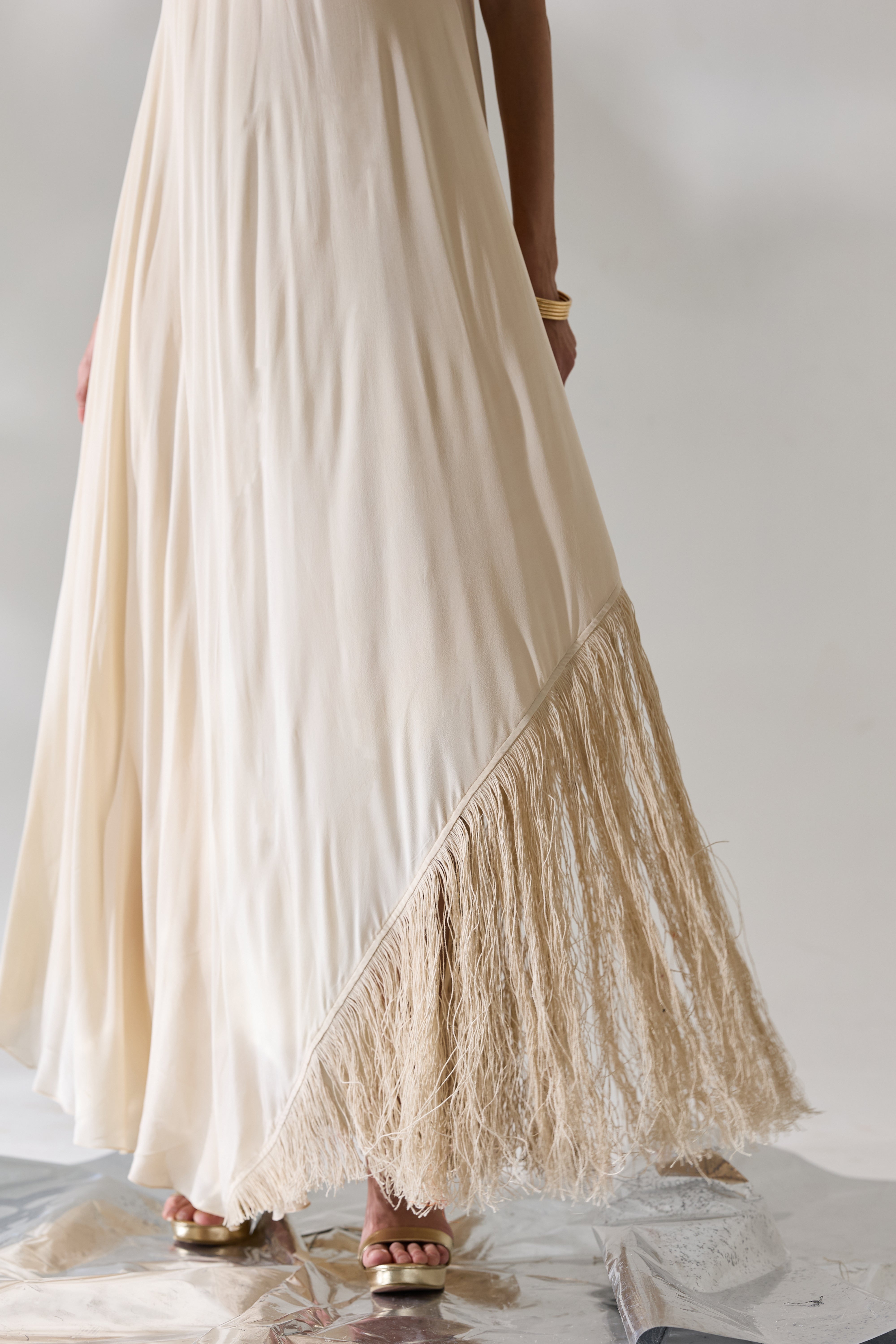 Ivory Fringe Dress - Dress