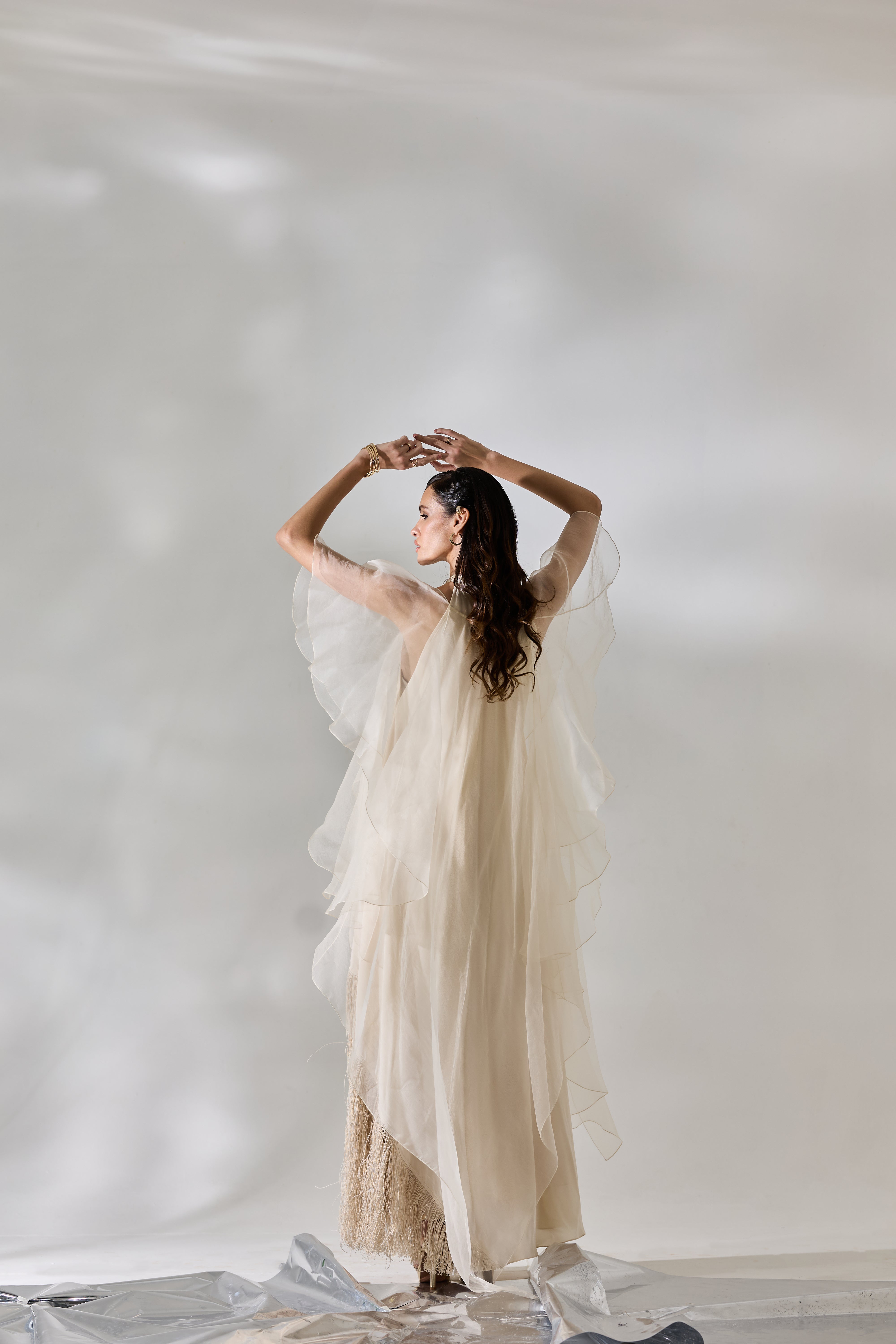 Ivory Fringe Dress - Ruffle